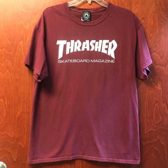 thrasher t shirt red